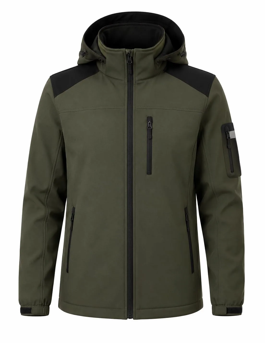 Haki Kapüşonlu Taktik Softshell Mont ürün görseli