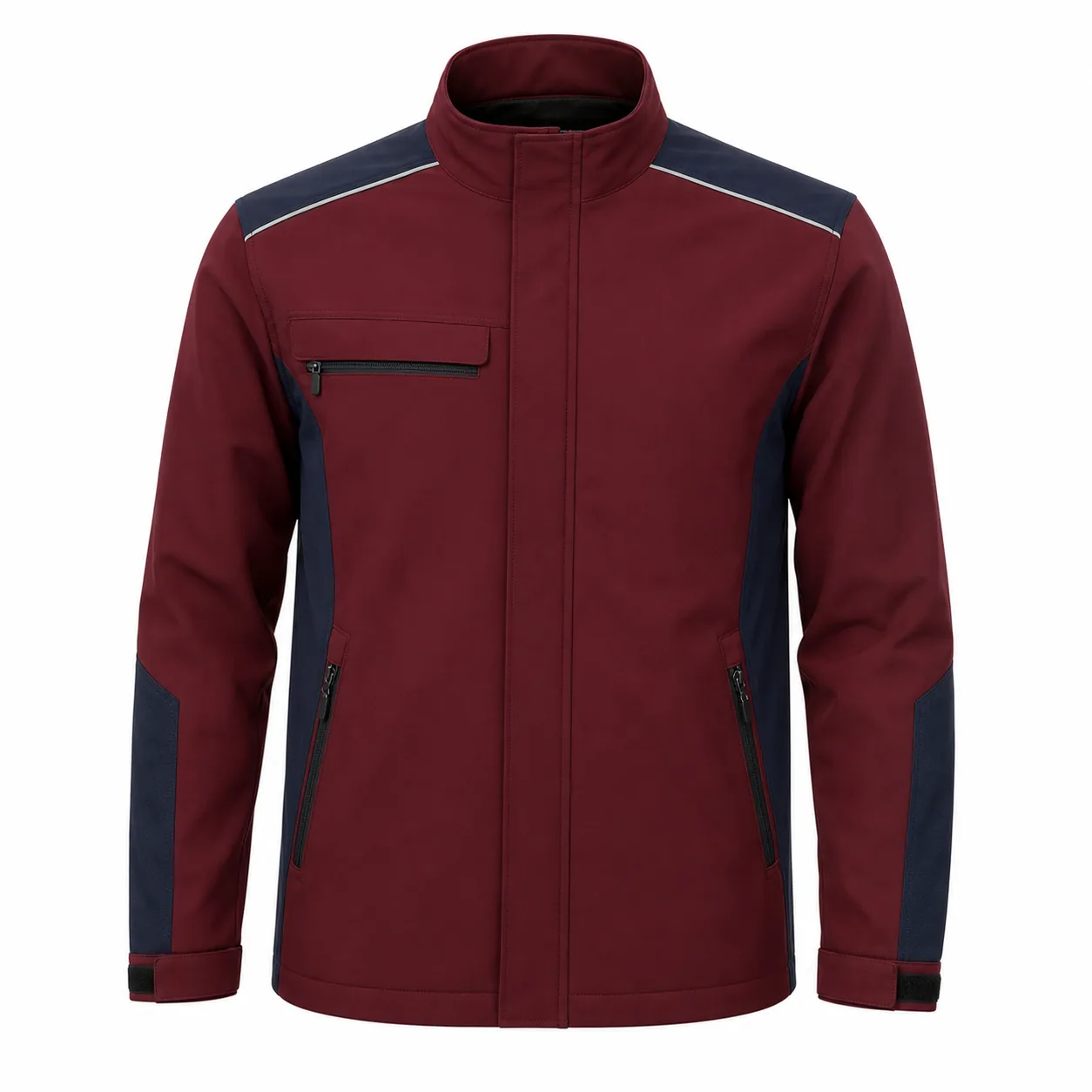 Bordo Lacivert Reflektif Softshell Mont ürün görseli
