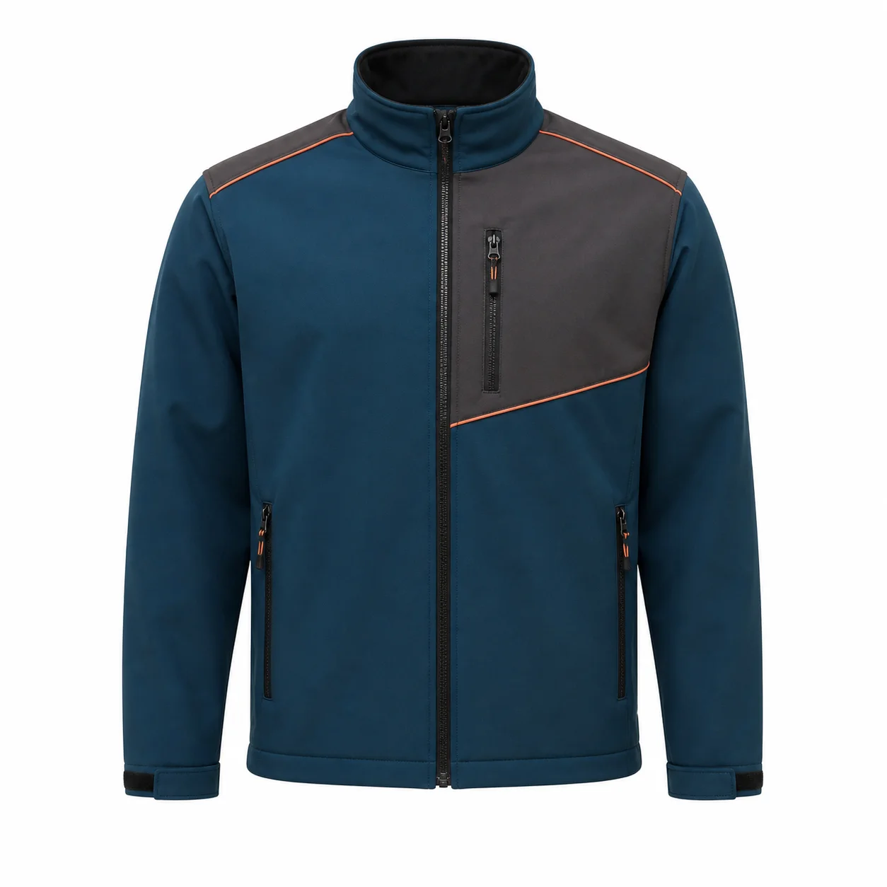 KT-SS-023 Petrol Antrasit Asimetrik Softshell Mont