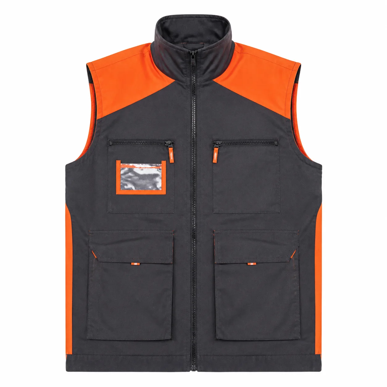 KT-YL-022 Grafit Turuncu Çok Cepli Yazlık İş Yeleği